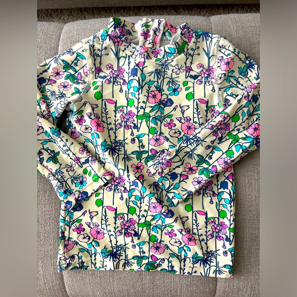 Floral swim shirt
